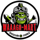 Logo de Waaagh-Mart - Tienda de miniaturas y accesorios impresos en 3D para wargames.