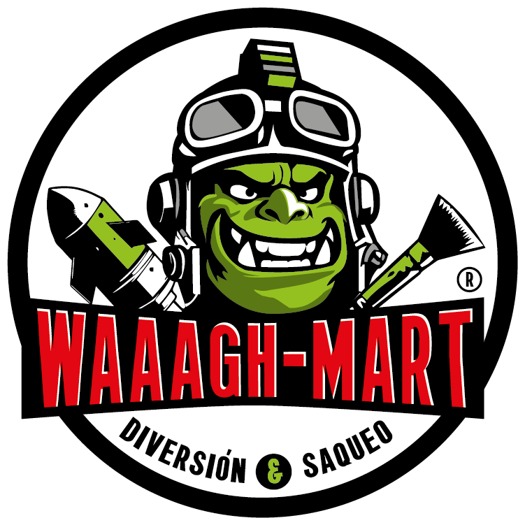 Logo de Waaagh-Mart - Tienda de miniaturas y accesorios impresos en 3D para wargames.